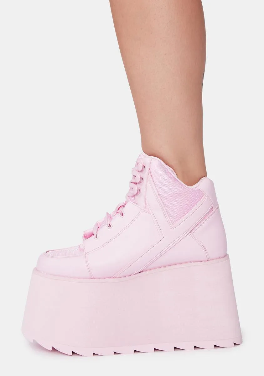 Pink Qozmo 2 Platform Sneakers