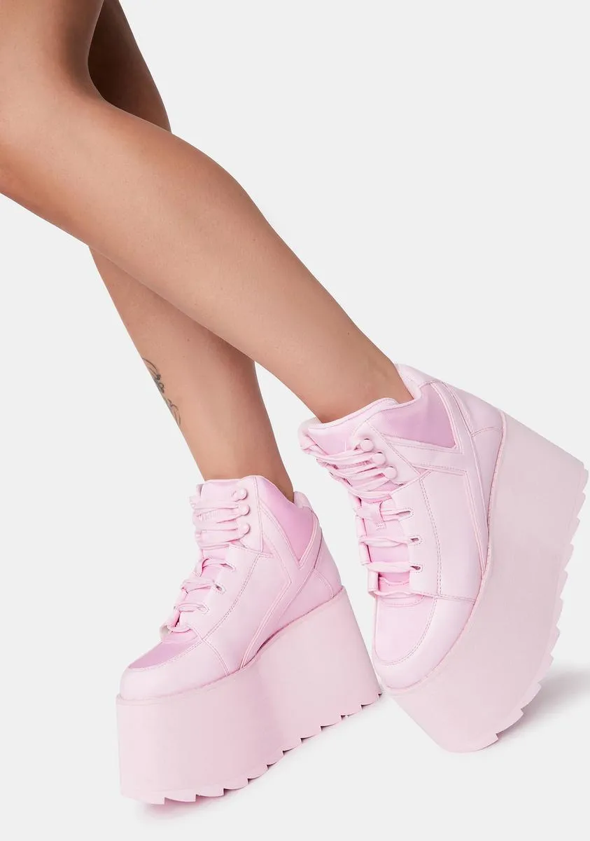 Pink Qozmo 2 Platform Sneakers