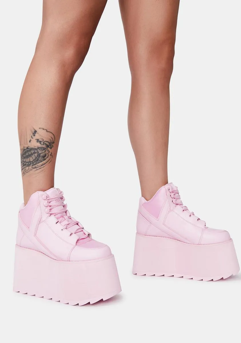 Pink Qozmo 2 Platform Sneakers