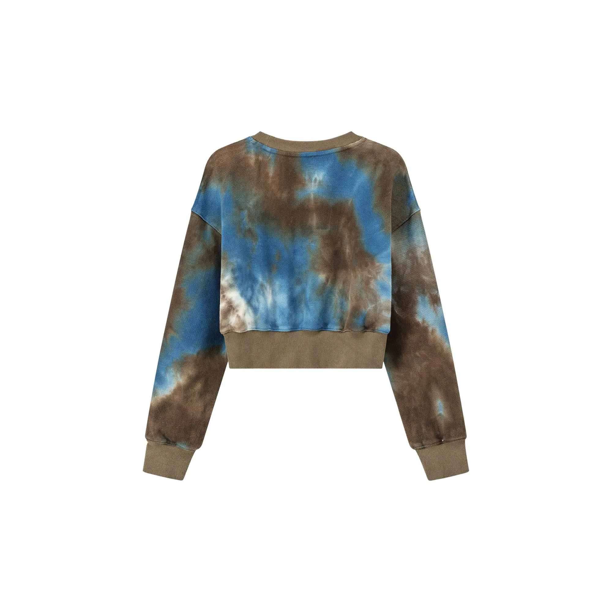 Printed Butterflies Cropped Sweatshirt