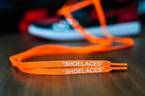 Printed Flat Laces SHOELACES - Orange