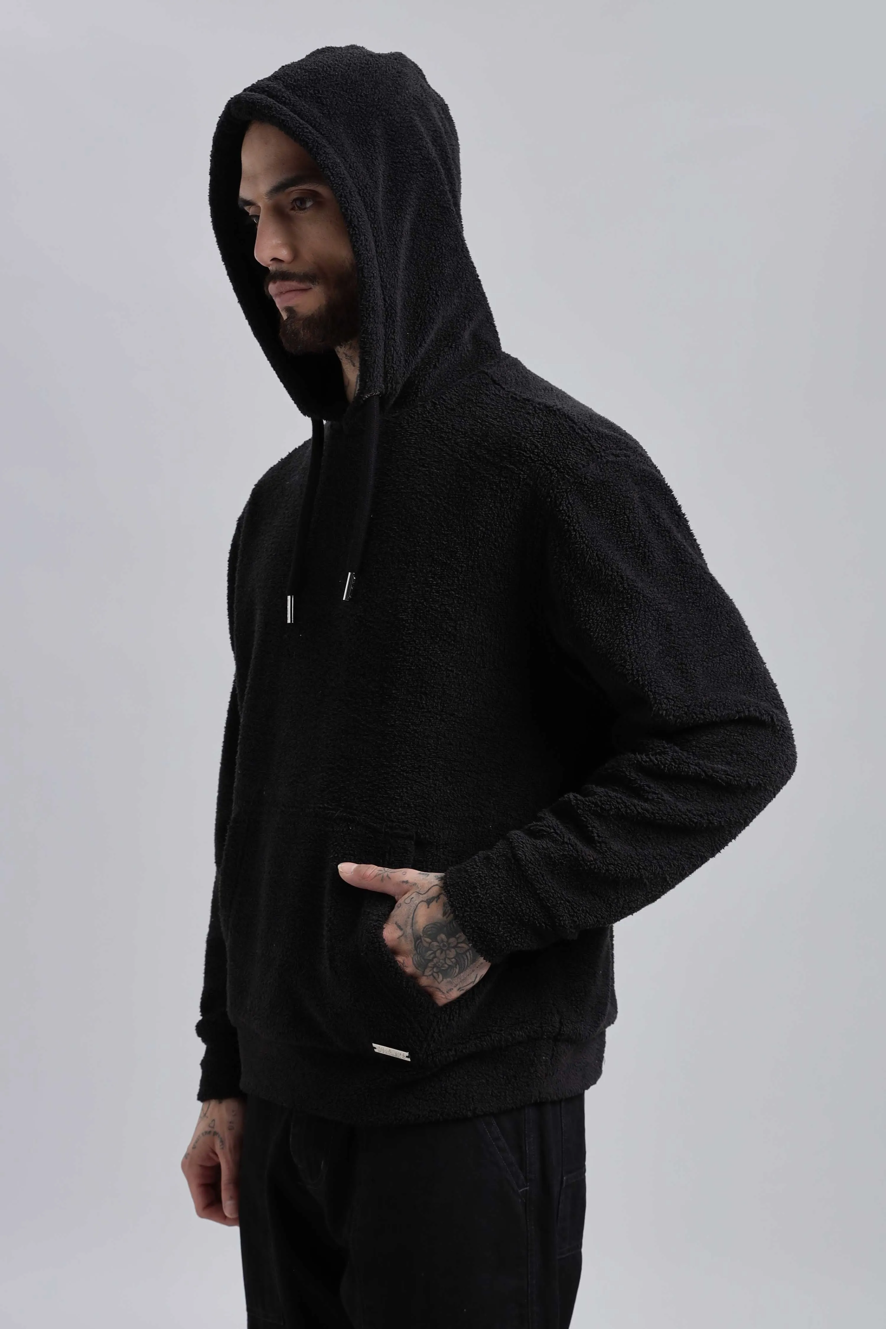 Raven Ted Sherpa Oversized Hoodie