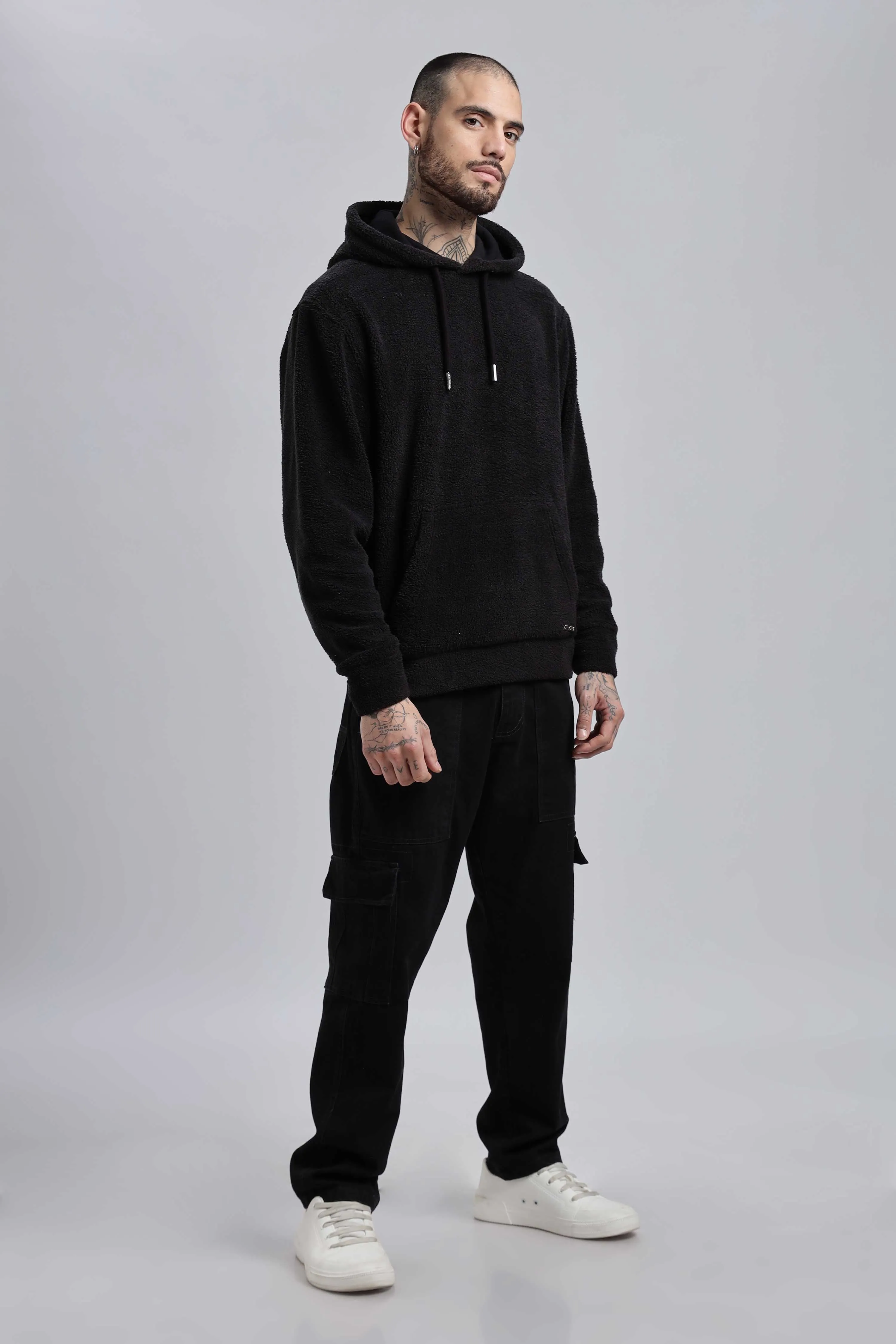 Raven Ted Sherpa Oversized Hoodie