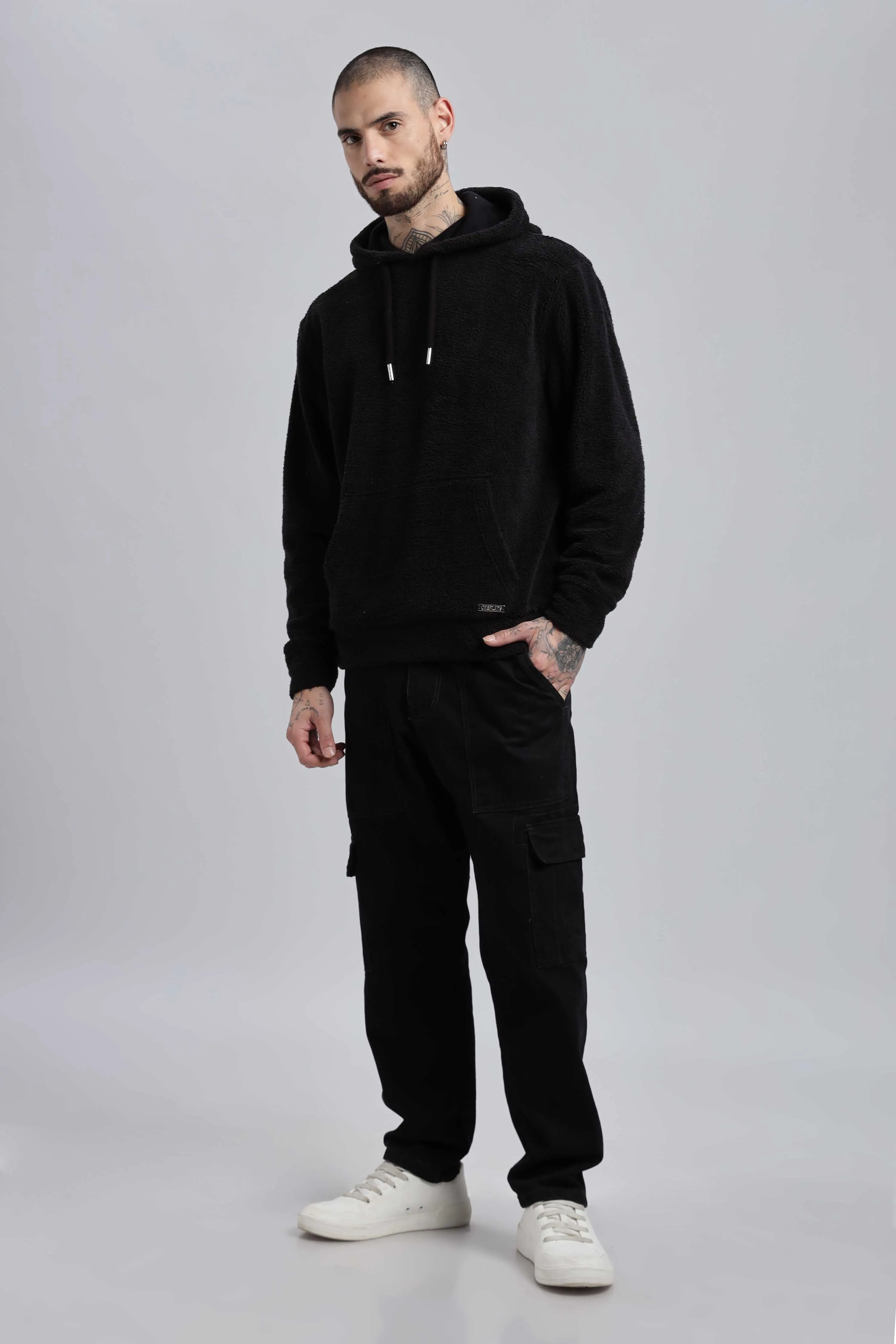 Raven Ted Sherpa Oversized Hoodie