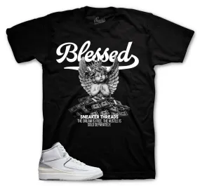 Retro 2 Cement Grey Blessed Angel Shirt