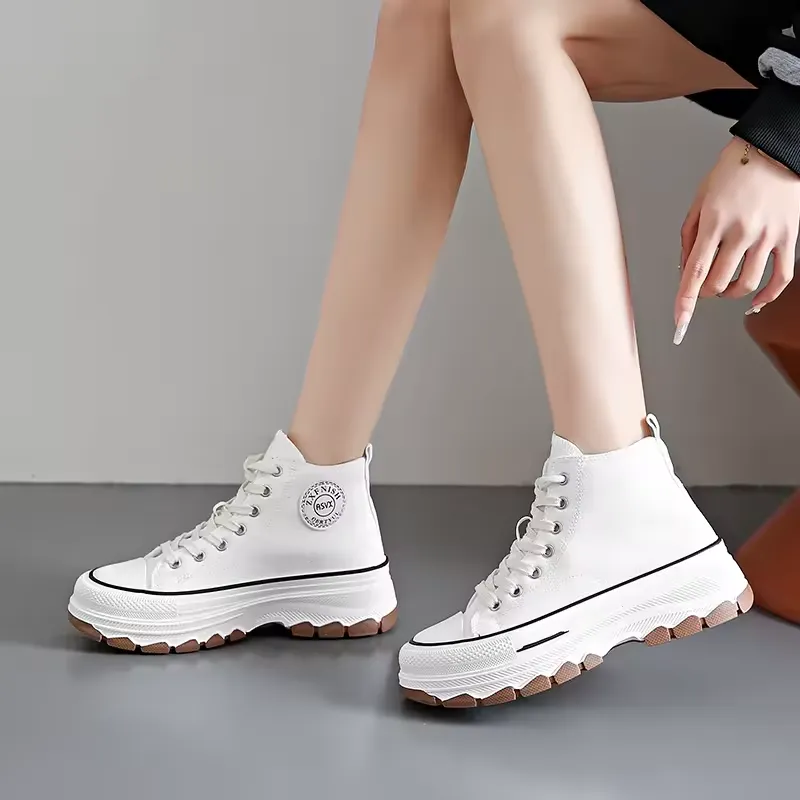 Retro-Inspired High-Tops with Platform Sole