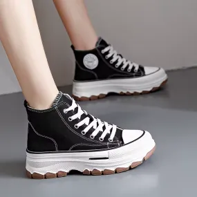 Retro-Inspired High-Tops with Platform Sole