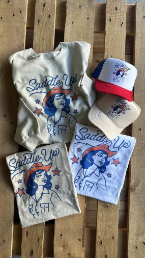 Saddle Up Cowgirl Graphic Tee Or Sweatshirt (made 2 order) LC