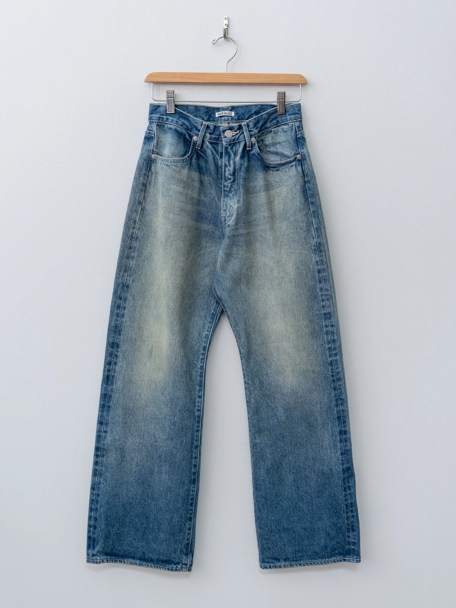 Selvedge Faded Heavy Denim Pants - Faded Indigo