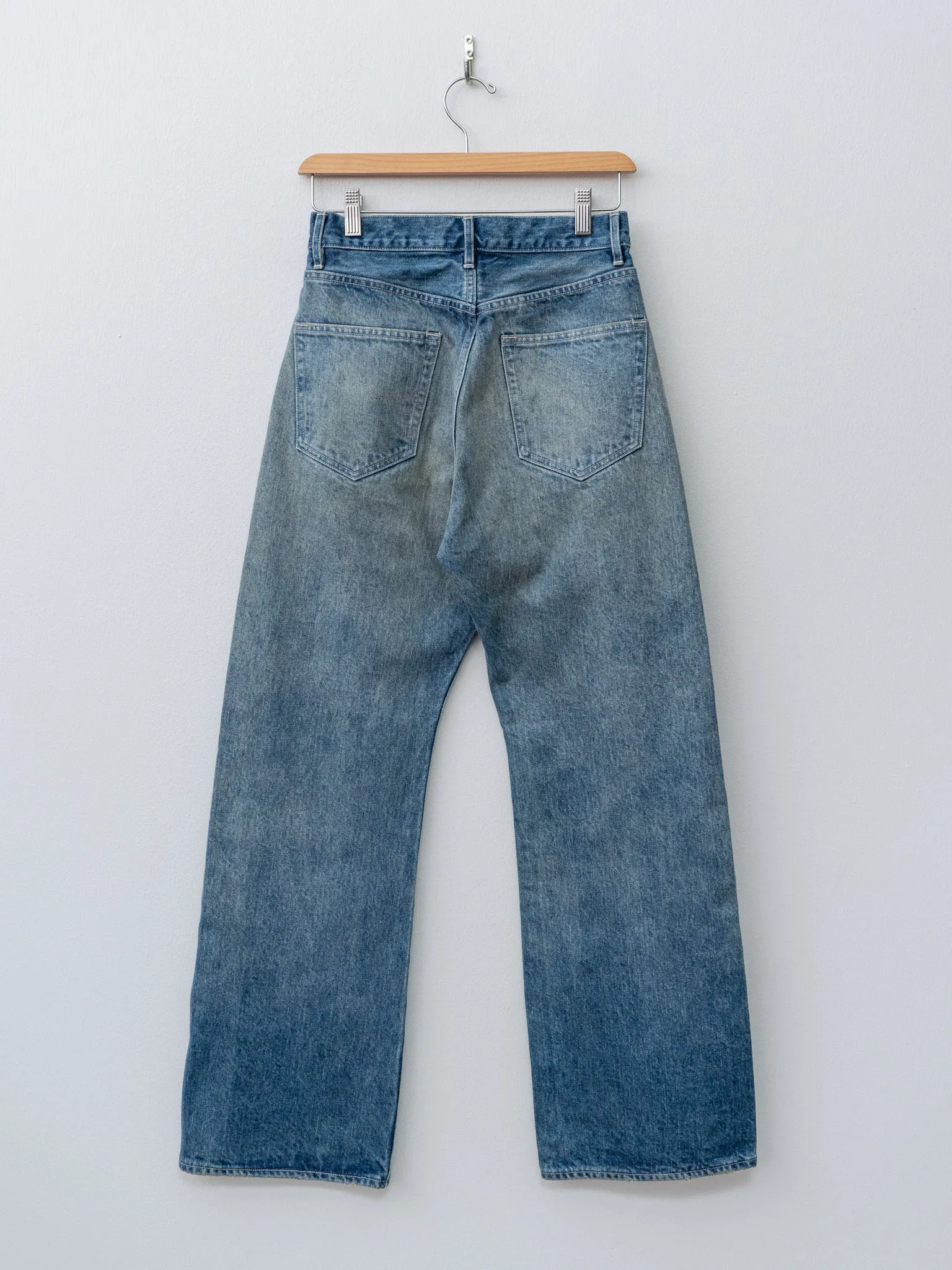 Selvedge Faded Heavy Denim Pants - Faded Indigo