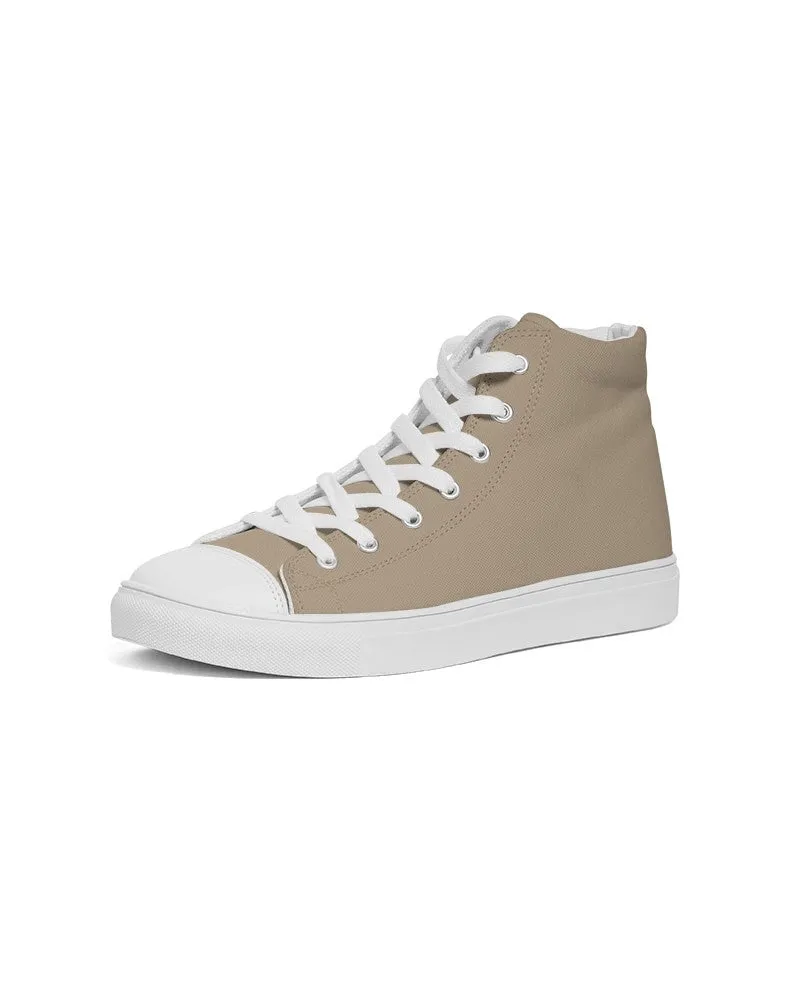 Shaded Pale Pastel Orange Brown High-Top Canvas Sneakers | Women's | C0M15Y30K30