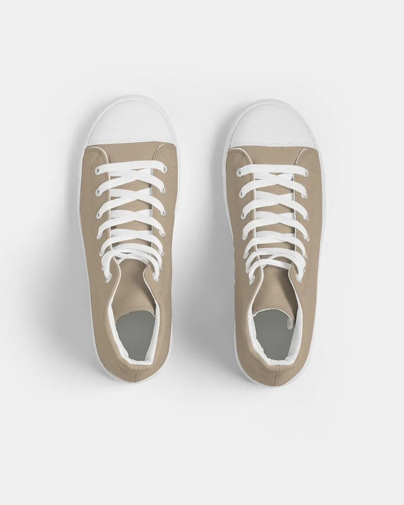 Shaded Pale Pastel Orange Brown High-Top Canvas Sneakers | Women's | C0M15Y30K30