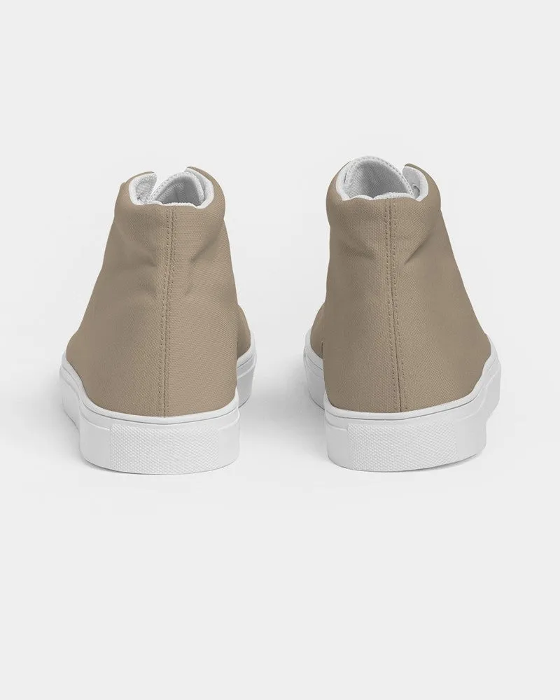 Shaded Pale Pastel Orange Brown High-Top Canvas Sneakers | Women's | C0M15Y30K30