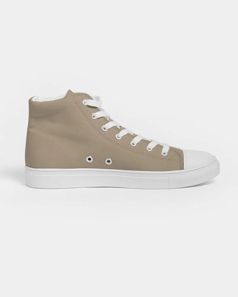 Shaded Pale Pastel Orange Brown High-Top Canvas Sneakers | Women's | C0M15Y30K30