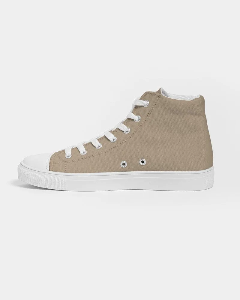 Shaded Pale Pastel Orange Brown High-Top Canvas Sneakers | Women's | C0M15Y30K30