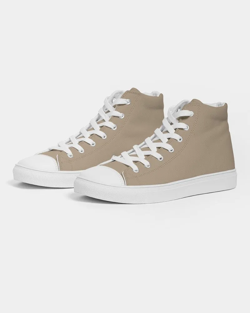 Shaded Pale Pastel Orange Brown High-Top Canvas Sneakers | Women's | C0M15Y30K30