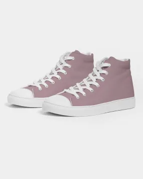 Shaded Pale Pastel Pink Brown High-Top Canvas Sneakers | Women's | C0M30Y8K30