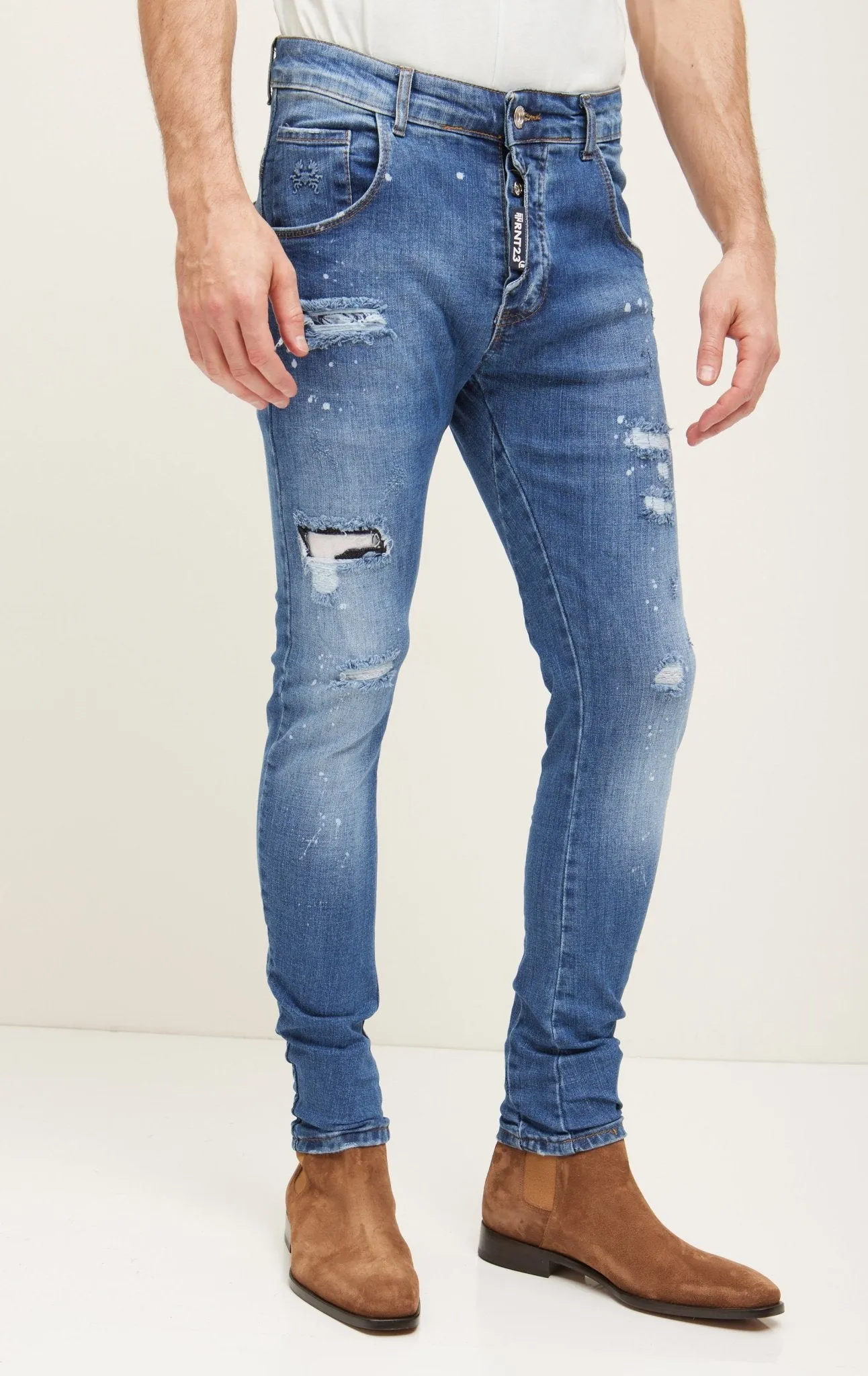 Slim-Fit Casual Jeans - Dark Navy