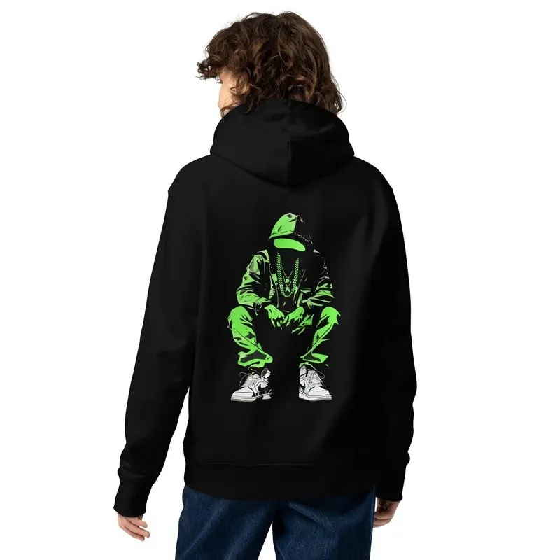 Smiley Face Hip Hop Unisex Eco Hoodie