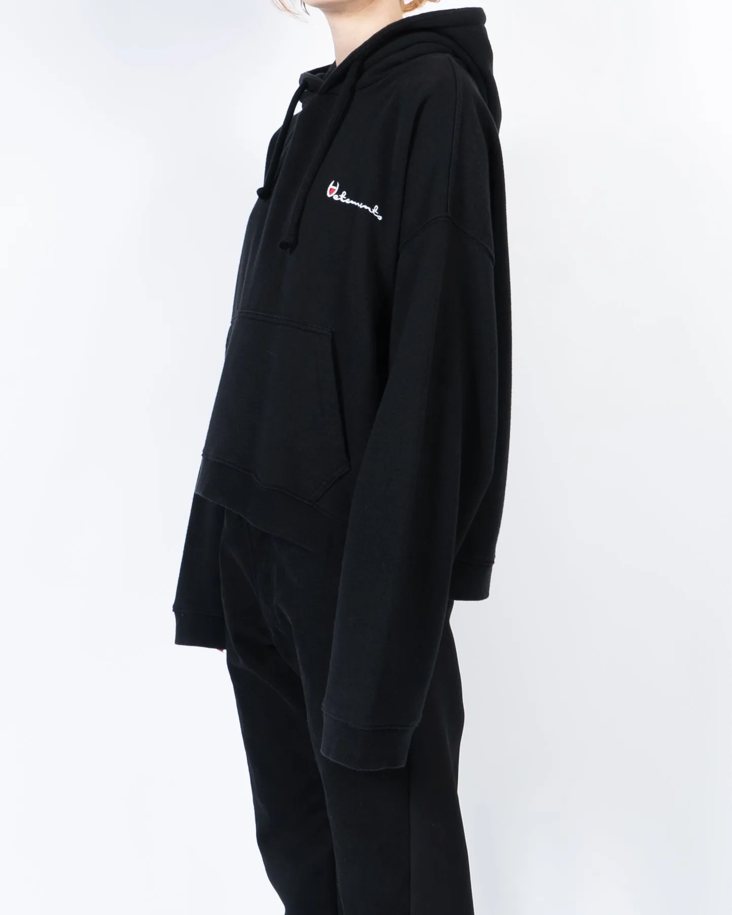 SS16 Black Champion Logo Reversible Hoodie