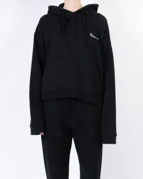 SS16 Black Champion Logo Reversible Hoodie