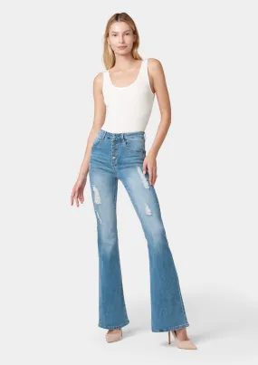 Tall Cindy Distressed Flare Jeans