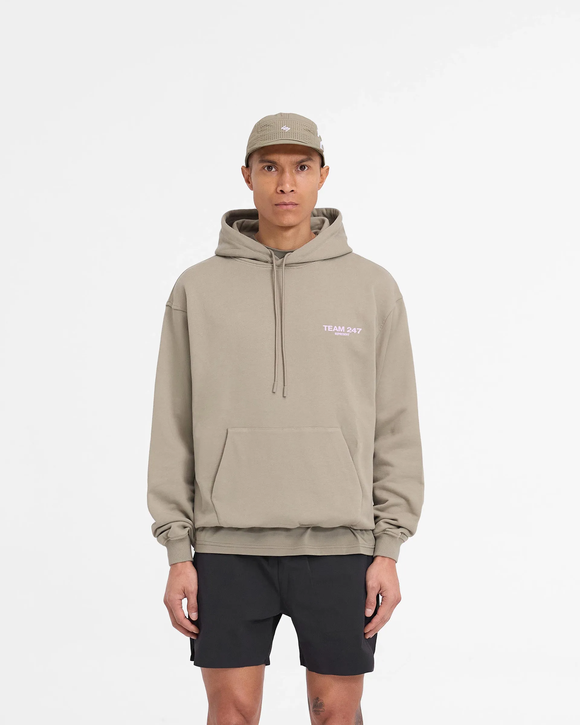 Team 247 Oversized Hoodie - Khaki Lilac