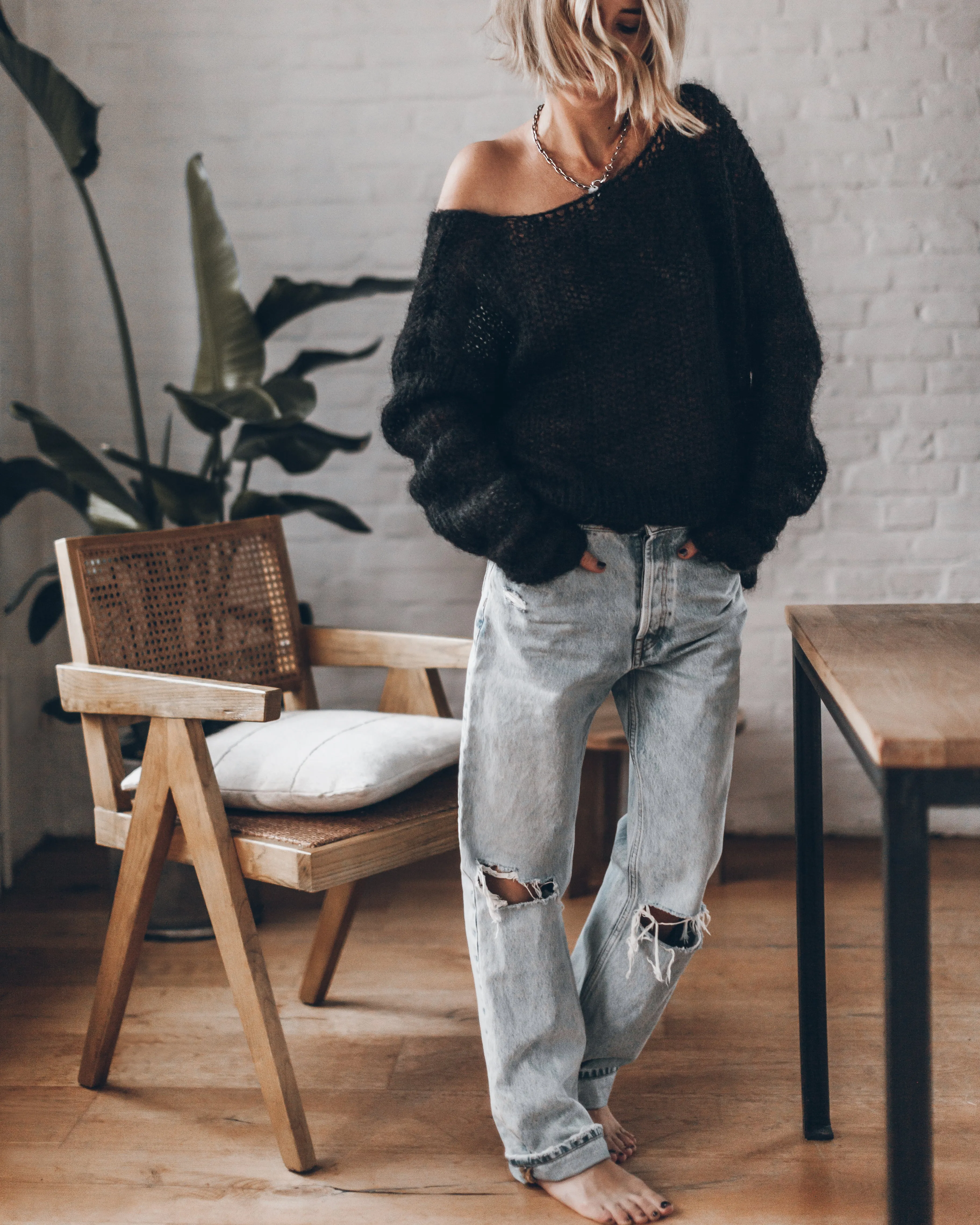 The Blue Ripped Relaxed Jeans