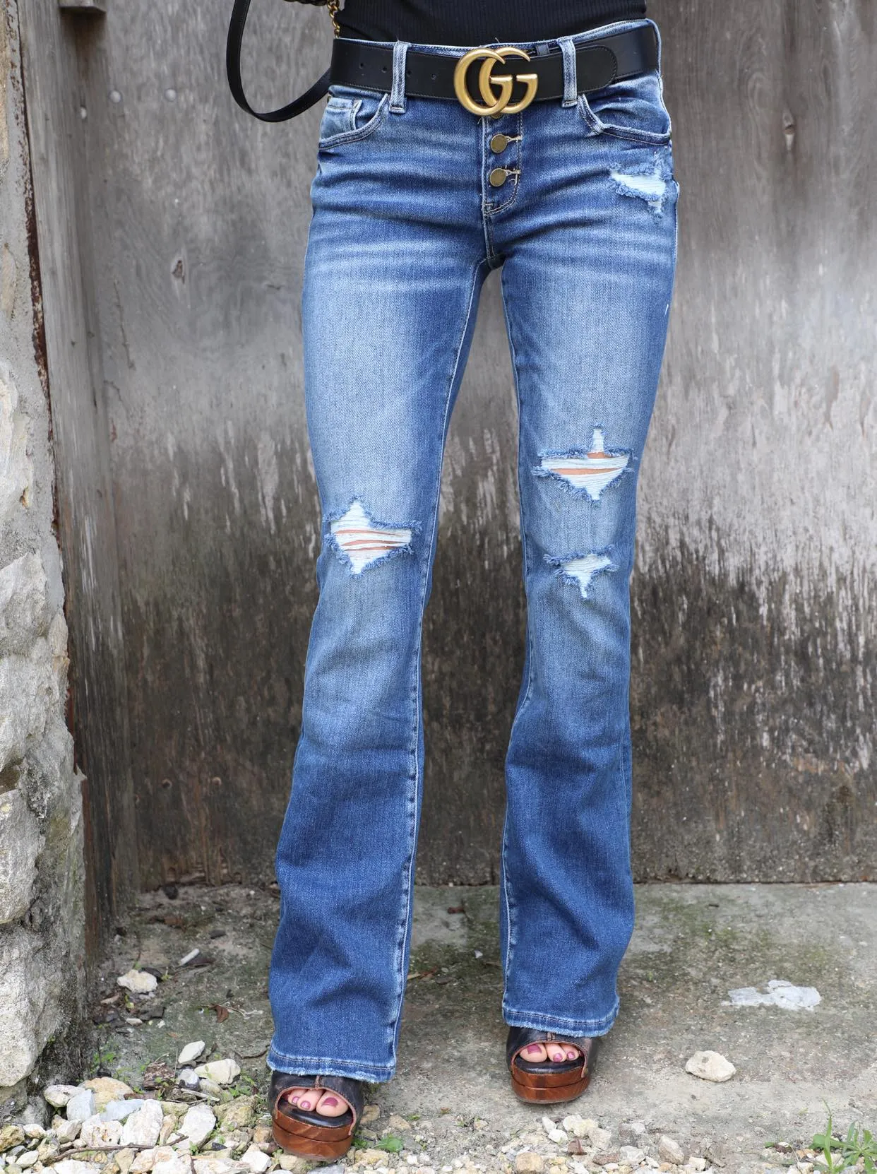 The Jessica Low Rise Flare Jeans