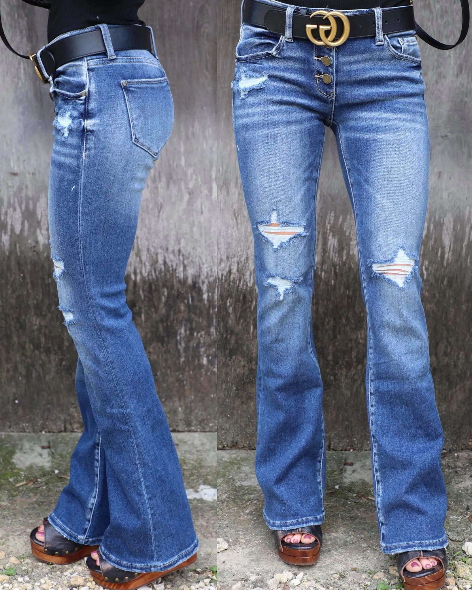 The Jessica Low Rise Flare Jeans