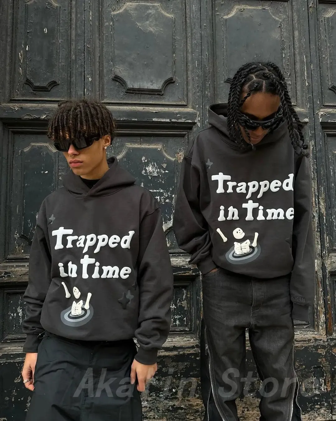 Unisex washed oversized graphic print hoodies