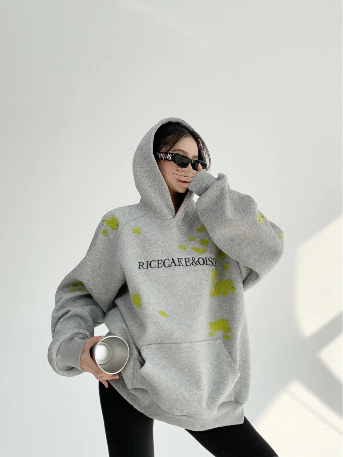 Women scrap firewood high-end thickened couple hoodies oversized